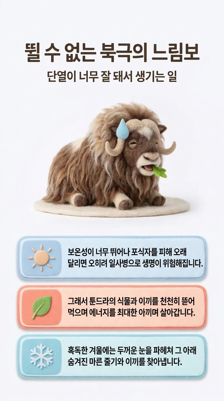 뛸 수 없는 북극의 느림보 — 단열이 너무 잘 돼서 생기는 일