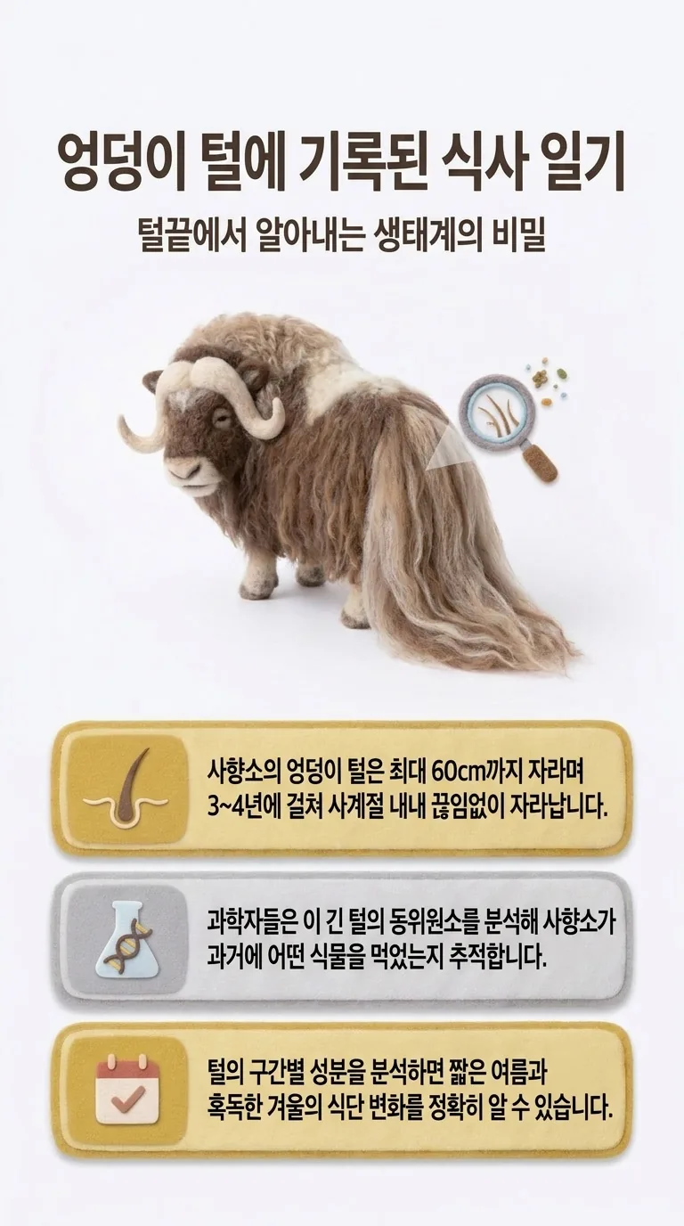 엉덩이 털에 기록된 식사 일기 — 털끝에서 알아내는 생태계의 비밀