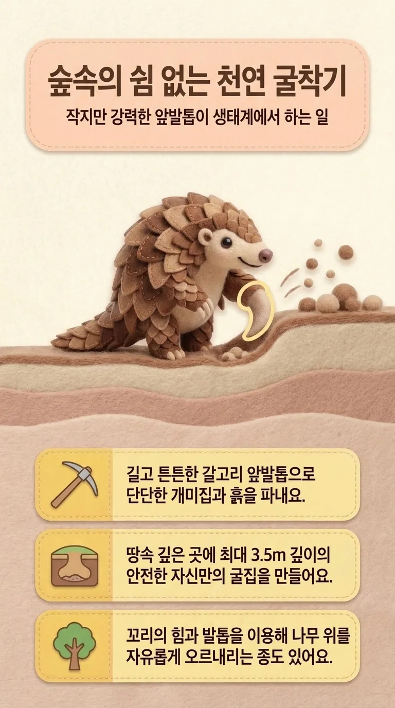 숲속의 쉼 없는 천연 굴착기 — 작지만 강력한 앞발톱이 생태계에서 하는 일