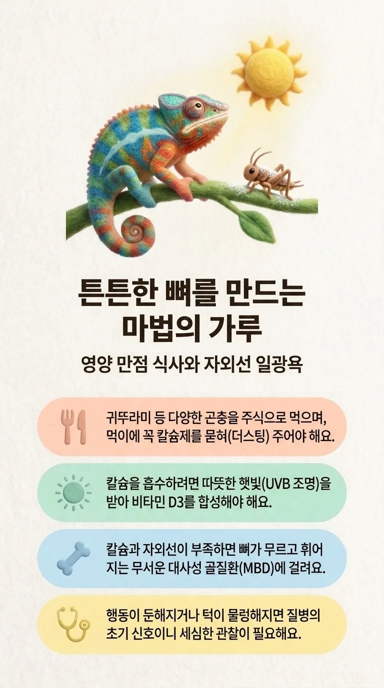 튼튼한 뼈를 만드는 마법의 가루 — 영양 만점 식사와 자외선 일광욕
