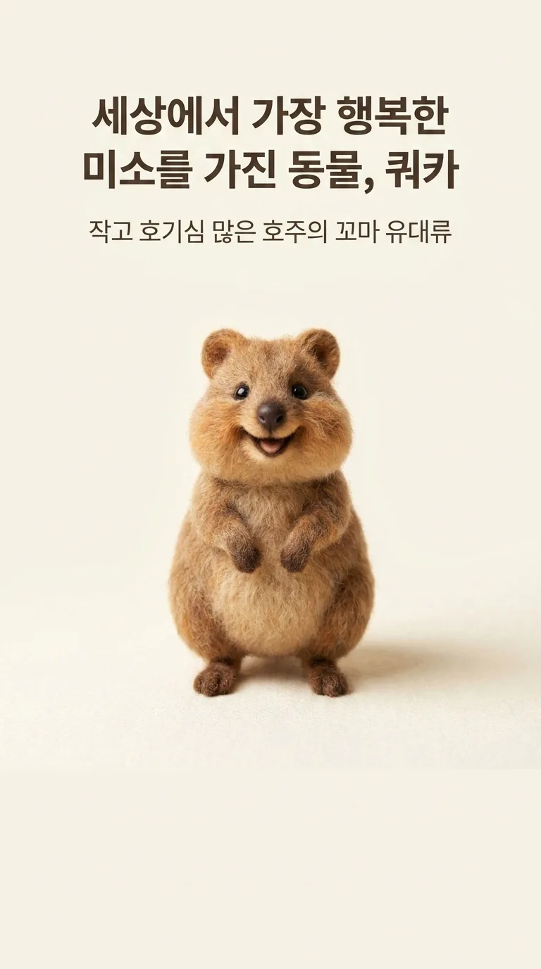 세상에서 가장 행복한 미소를 가진 동물, 쿼카 — 작고 호기심 많은 호주의 꼬마 유대류