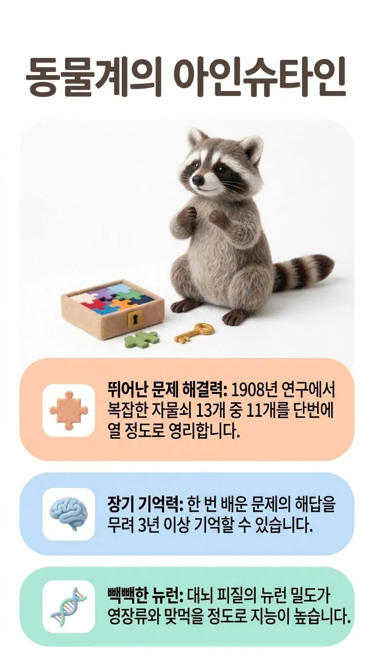 동물계의 아인슈타인 — 뛰어난 문제 해결력 / 장기 기억력 / 빽빽한 뉴런