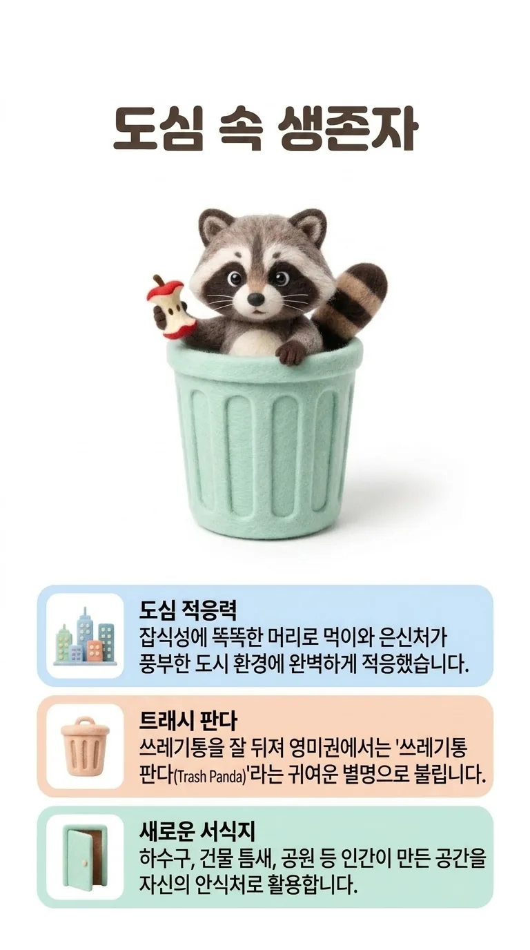 도심 속 생존자 — 도심 적응력 / 트래시 판다 / 새로운 서식지
