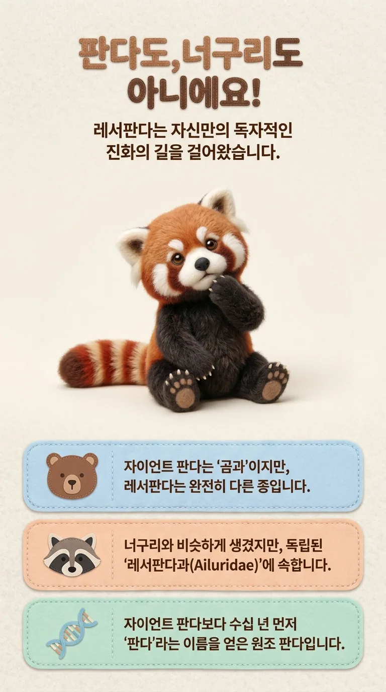 판다도, 너구리도 아니에요! — 레서판다는 자신만의 독자적인 진화의 길을 걸어왔습니다.