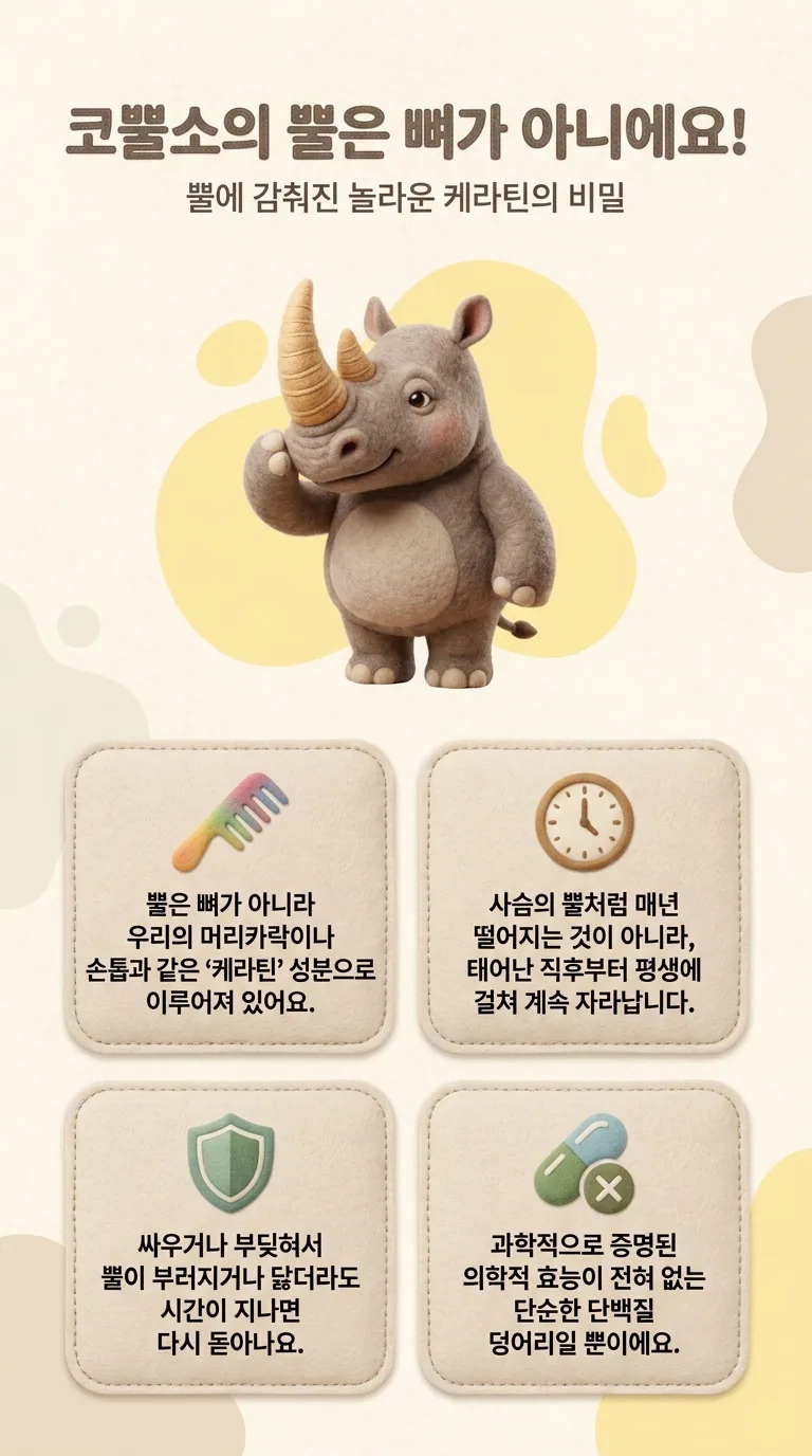 코뿔소의 뿔은 뼈가 아니에요! — 뿔에 감춰진 놀라운 케라틴의 비밀