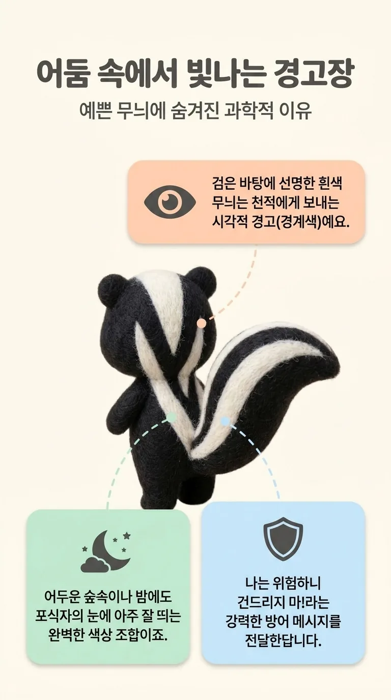 어둠 속에서 빛나는 경고장 — 예쁜 무늬에 숨겨진 과학적 이유