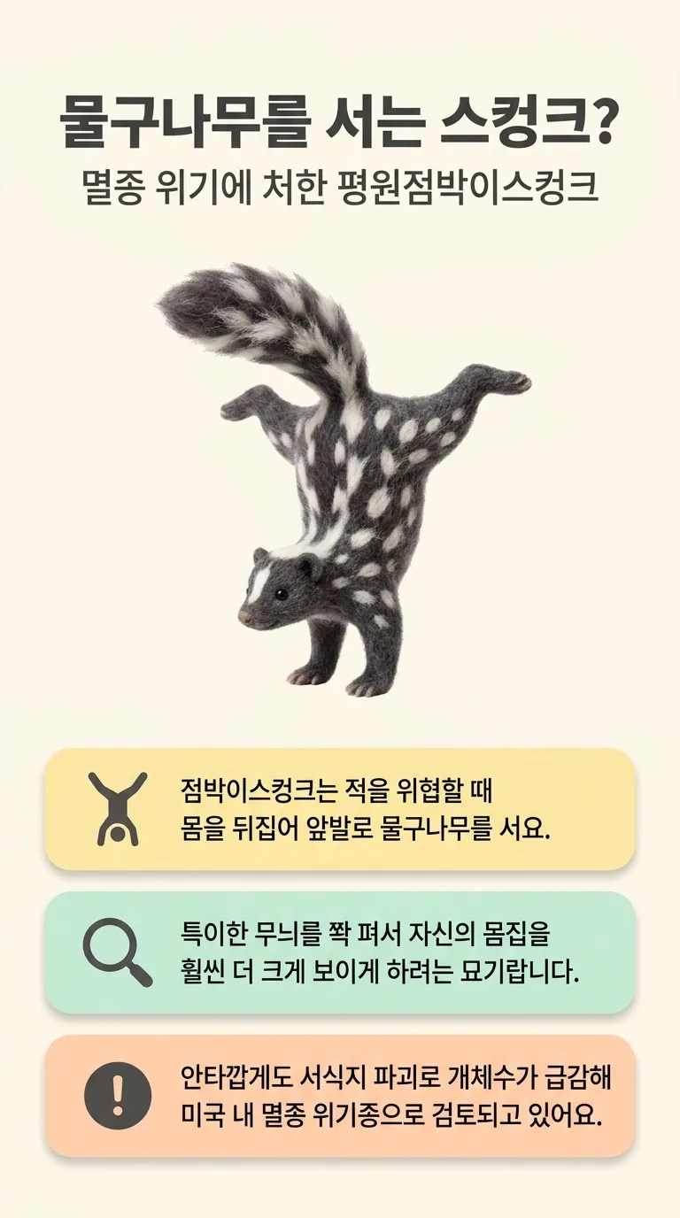 물구나무를 서는 스컹크? — 멸종 위기에 처한 평원점박이스컹크