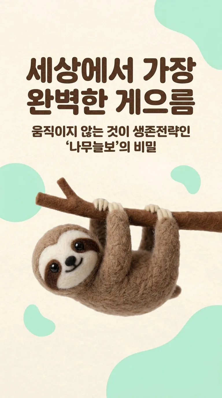 세상에서 가장 완벽한 게으름 — 움직이지 않는 것이 생존전략인 '나무늘보'의 비밀