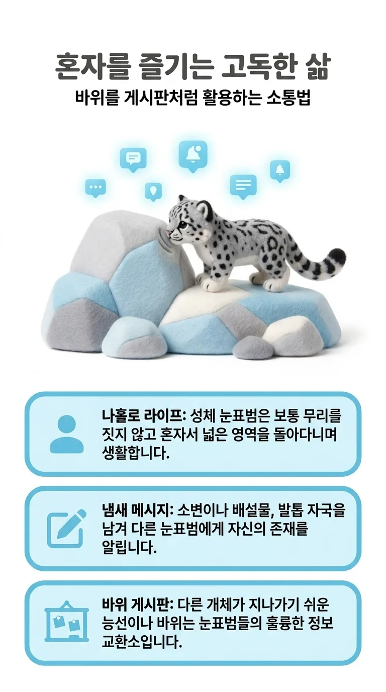 혼자를 즐기는 고독한 삶 — 바위를 게시판처럼 활용하는 소통법 — 나홀로 라이프 / 냄새 메시지 / 바위 게시판