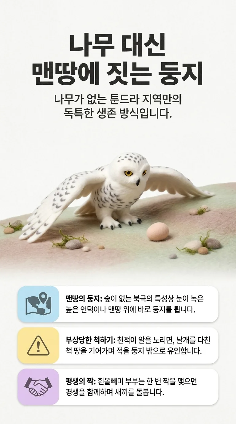 나무 대신 맨땅에 짓는 둥지 — 나무가 없는 툰드라 지역만의 독특한 생존 방식입니다. — 맨땅의 둥지 / 부상당한 척하기 / 평생의 짝