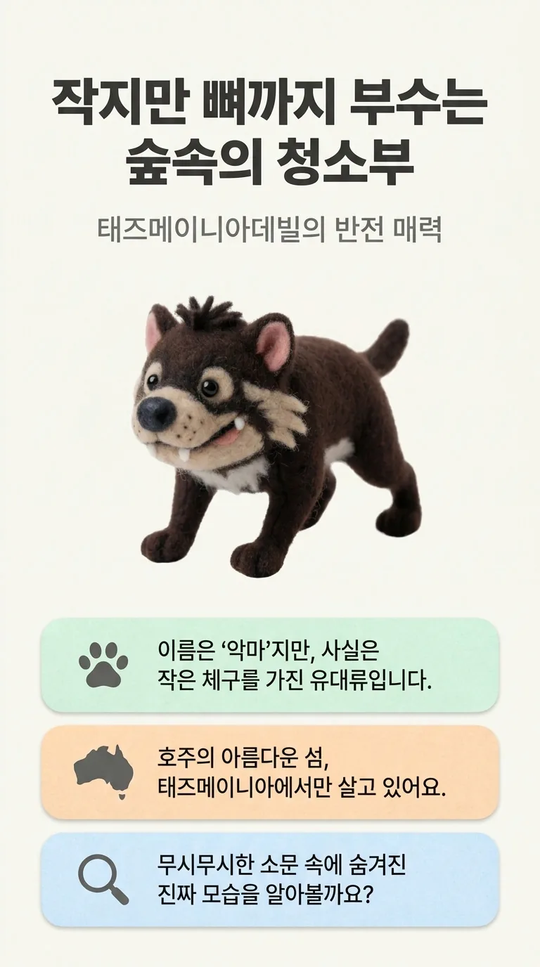 작지만 뼈까지 부수는 숲속의 청소부 — 태즈메이니아데빌의 반전 매력