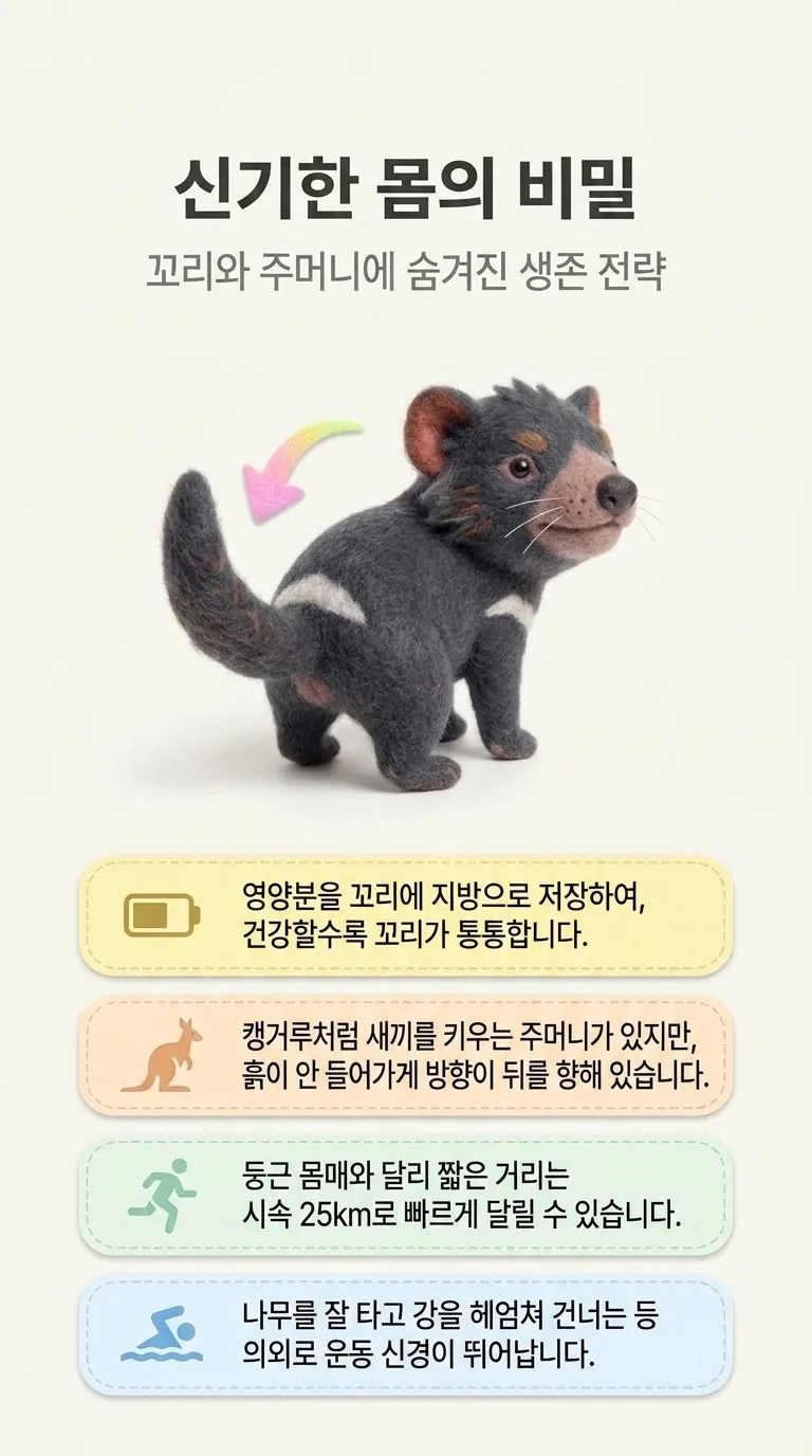 신기한 몸의 비밀 — 꼬리와 주머니에 숨겨진 생존 전략