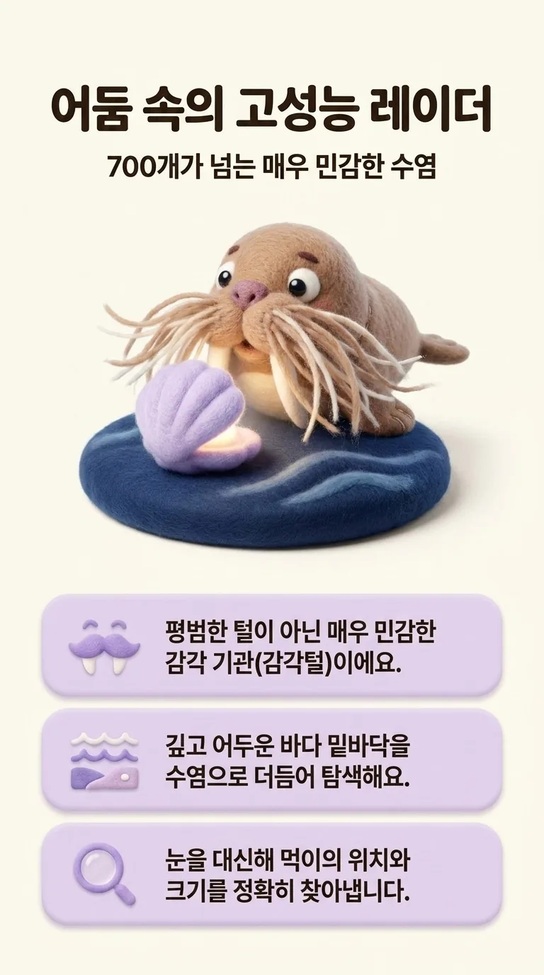어둠 속의 고성능 레이더 — 700개가 넘는 매우 민감한 수염