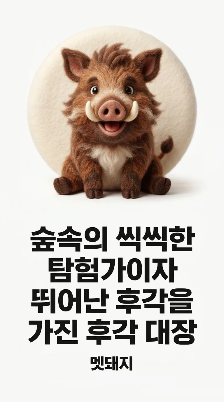 숲속의 씩씩한 탐험가이자 뛰어난 후각을 가진 후각 대장 — 멧돼지