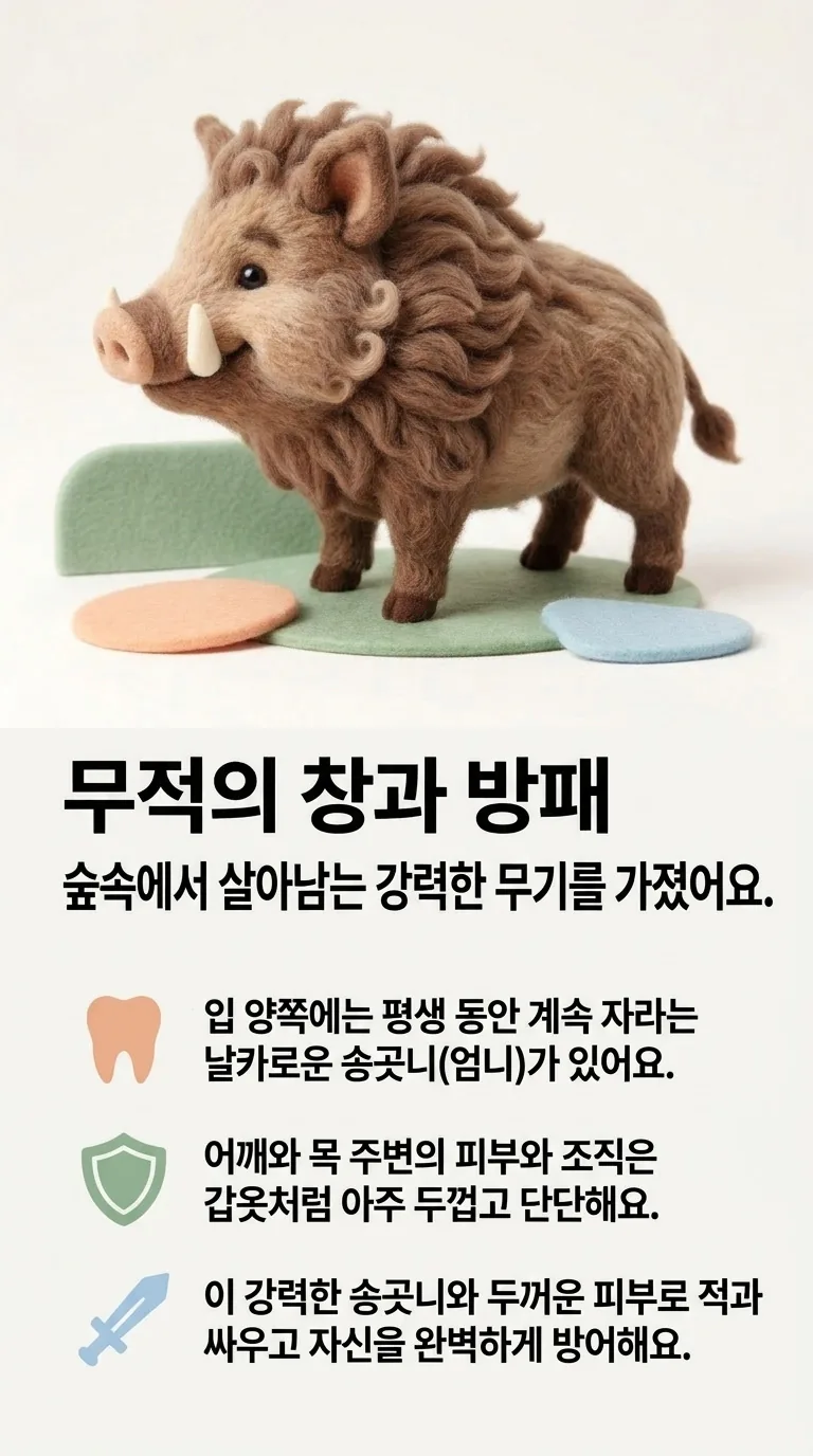 무적의 창과 방패 — 숲속에서 살아남는 강력한 무기를 가졌어요.