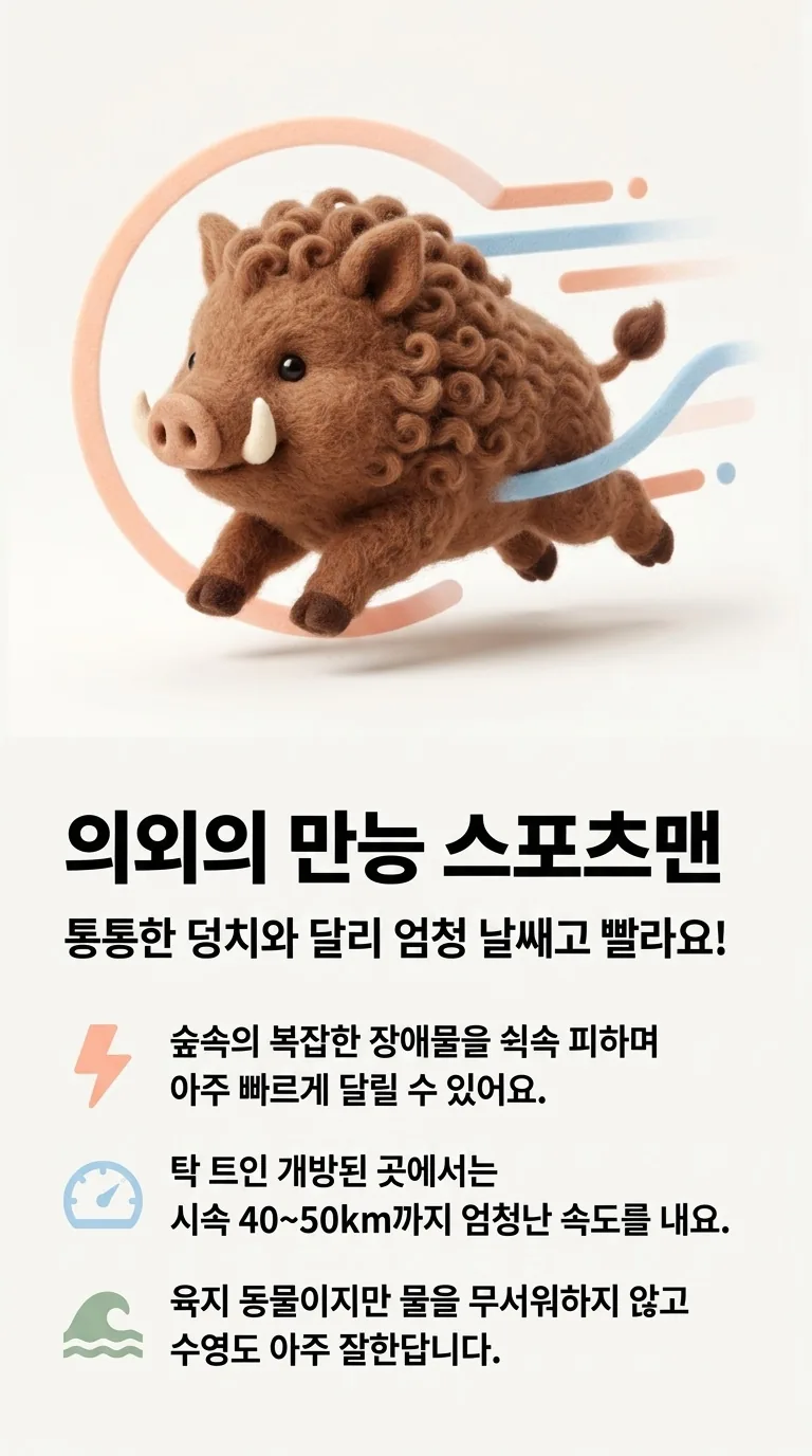 의외의 만능 스포츠맨 — 통통한 덩치와 달리 엄청 날쌔고 빨라요!
